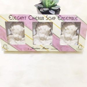 🆓w/$60 Elegant Cherubs👼🏼Ensemble Carved 3pc Set
